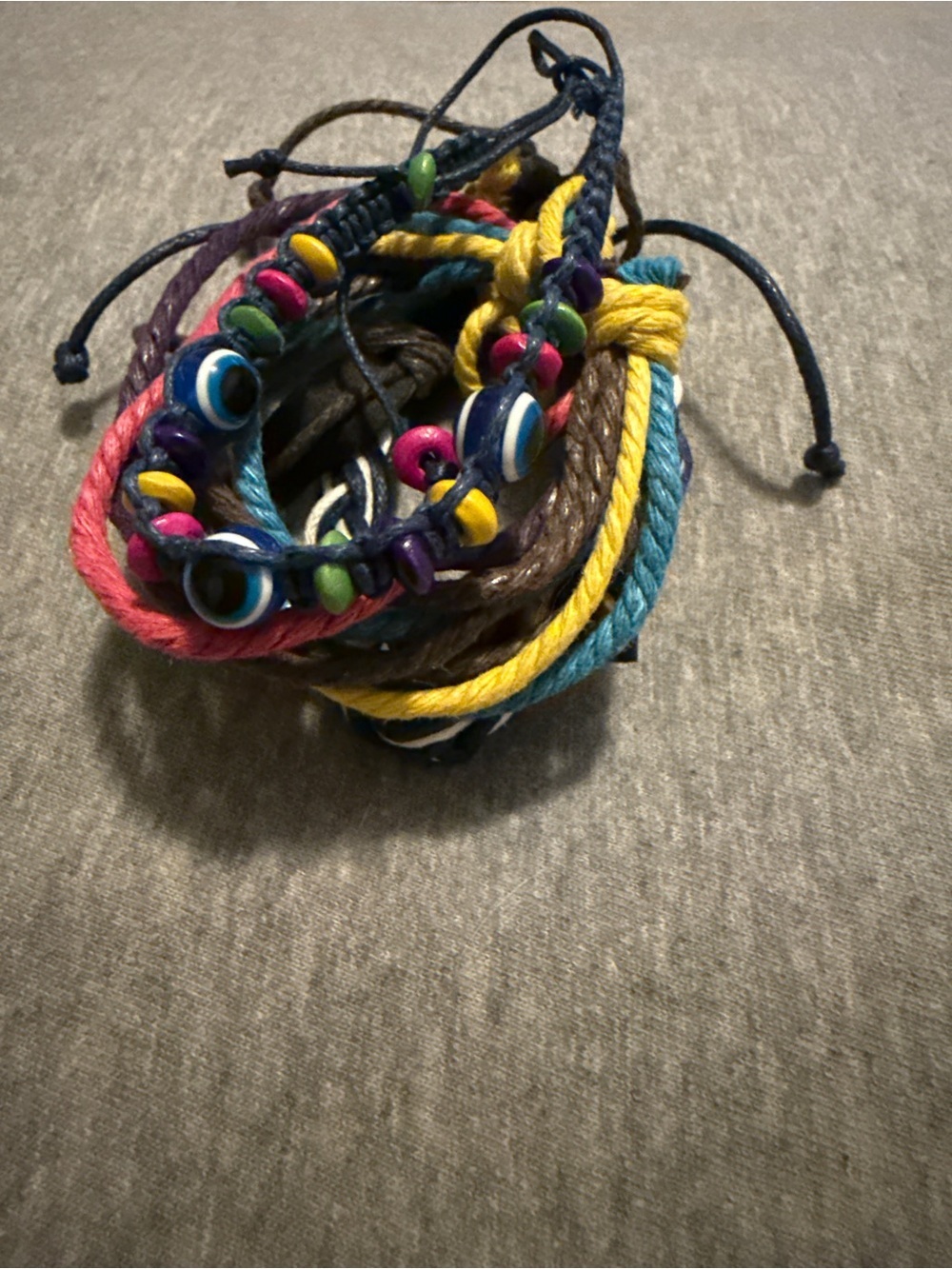 Colorful Friendship Bracelet Set - Multi-Color, Eyeball - Picture 3 of 4